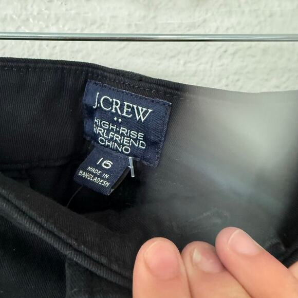 NWT J.Crew High Rise Girlfriend Chino Pant Black Straight Leg AD156 Size 16 - Picture 8 of 10